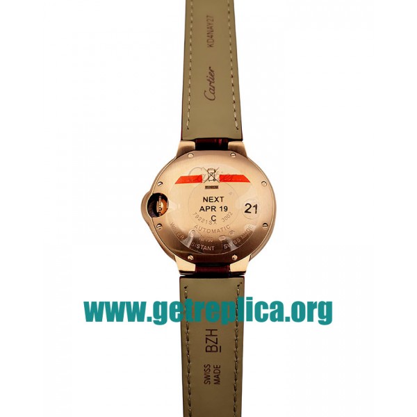 UK Silver Dials Rose Gold Cartier Ballon Bleu WJBB0033 33MM Replica Watches