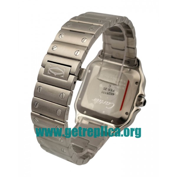 UK Black Dials Steel Cartier Santos WSSA0037 37.5MM Replica Watches