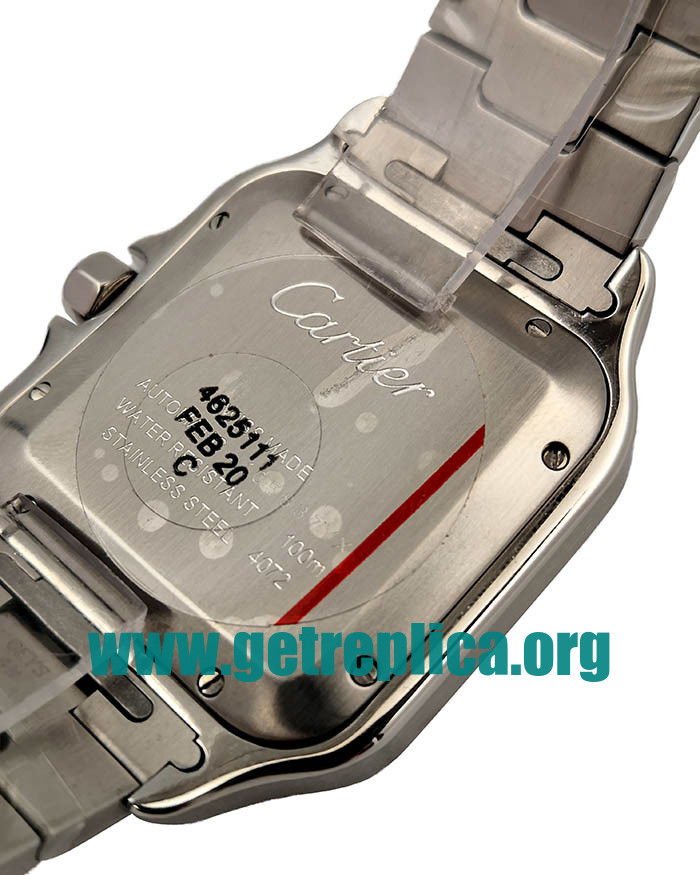 UK Blue Dials Steel Cartier Santos WSSA0013 37.5MM Replica Watches