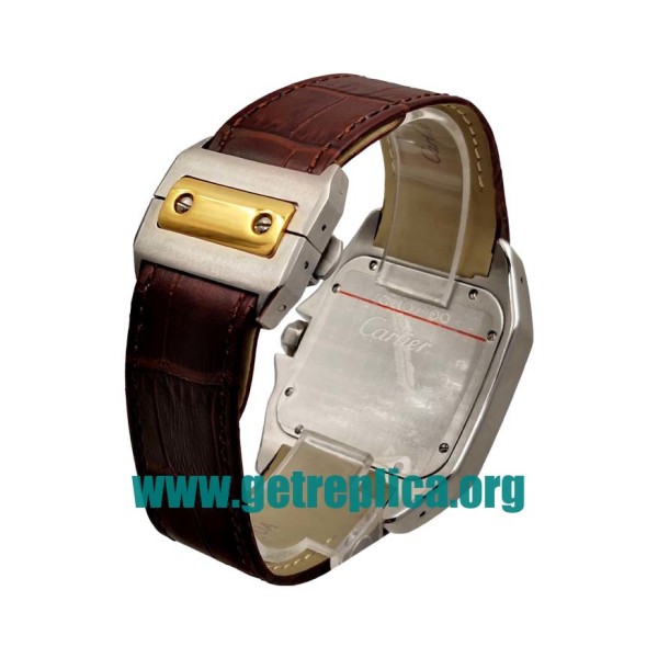 UK White Dials Steel And Rose Gold Cartier Santos 100 W20107X7 39 x 39 MM Replica Watches