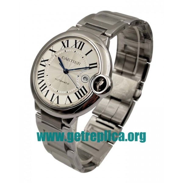 UK White Dials Steel Cartier Ballon Bleu W69012Z4 42MM Replica Watches