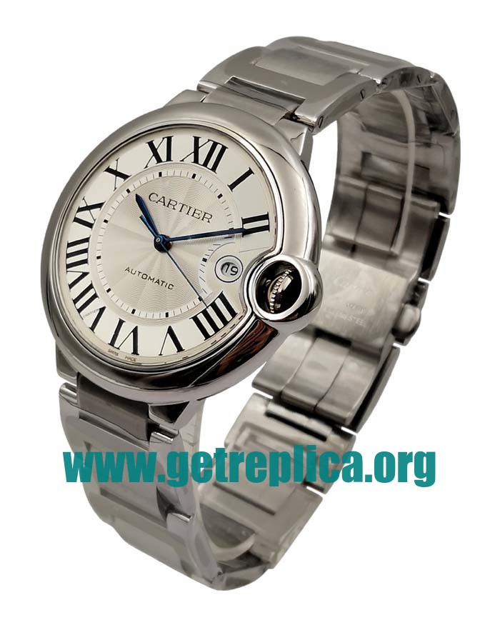 UK White Dials Steel Cartier Ballon Bleu W69012Z4 42MM Replica Watches